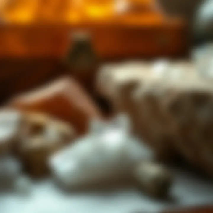 An ancient crystal specimen alongside historical artifacts, highlighting their significance.