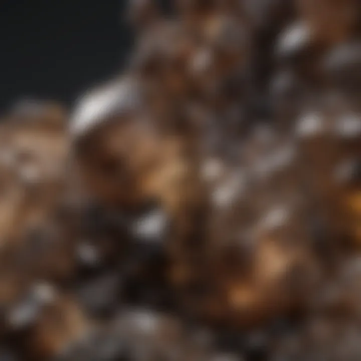 Close-up of smoky quartz physical properties