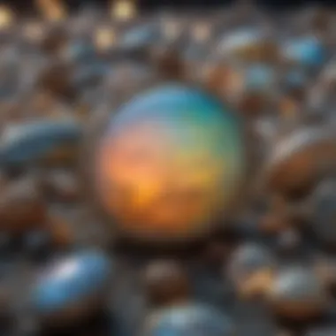 Cultural Significance of Opals Artistic representation of cultural significance of opals