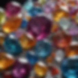 A stunning arrangement of colorful gemstones highlighting their beauty and variety.