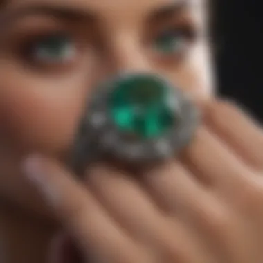 A sparkling Afghan Emerald set in a luxurious ring