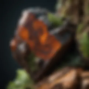 Painite: A Geological Marvel A piece of lush green Painite with intricate details