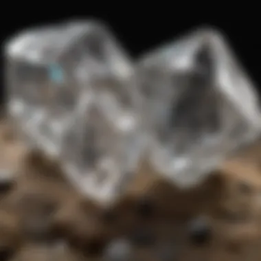 A detailed diagram highlighting the identifying features and characteristics of Herkimer diamonds.