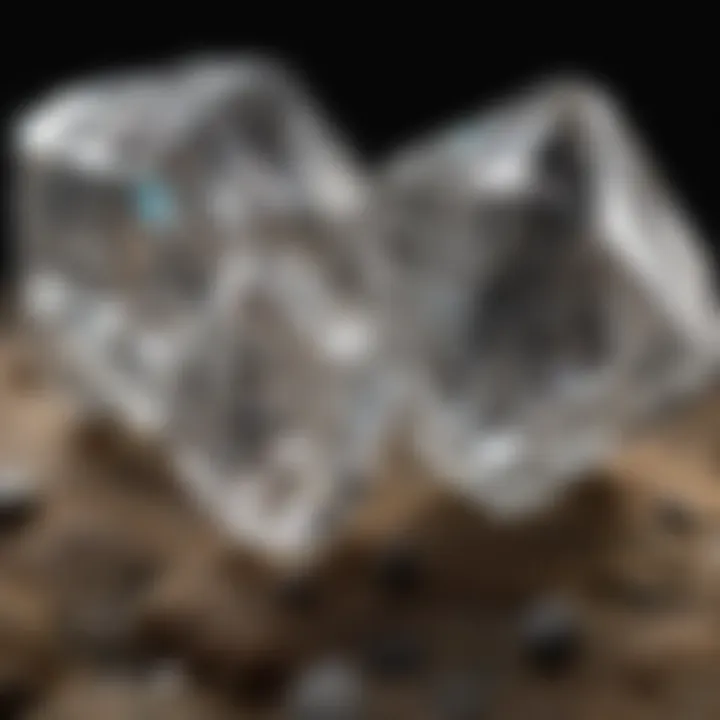 A detailed diagram highlighting the identifying features and characteristics of Herkimer diamonds.