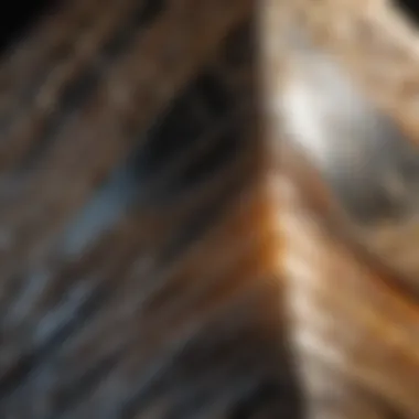 A close-up view of an exquisite onyx pyramid showcasing its unique patterns and colors.