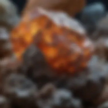 A close-up of a beautifully detailed mineral specimen, highlighting its crystalline structure
