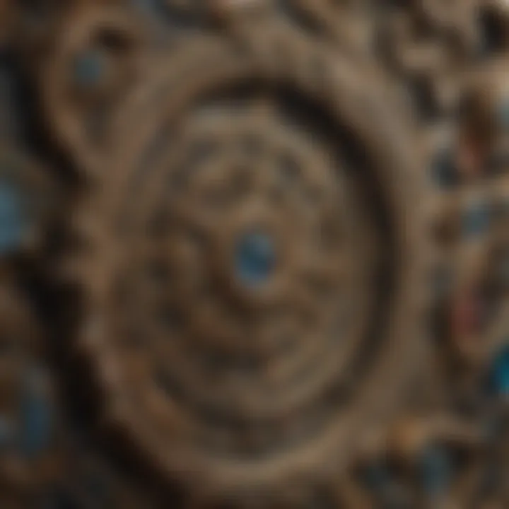 An up-close view of the intricate textures and colors found in a coolpiece