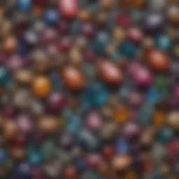 An exquisite collection of diverse gem stones showcasing their unique colors and cuts
