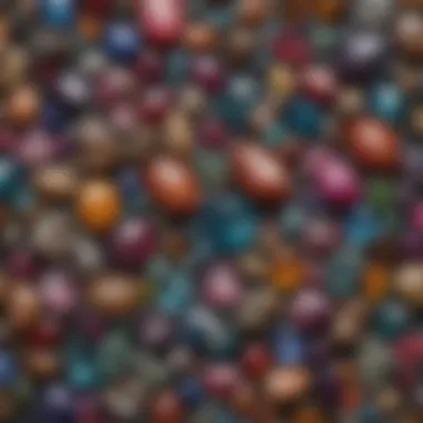 Diverse Gem Stone Collection An exquisite collection of diverse gem stones showcasing their unique colors and cuts
