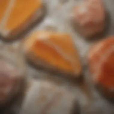 A block of raw marble showcasing its natural color variations