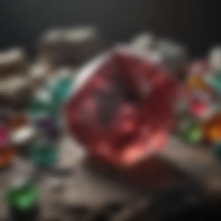 A display of tourmaline gemstones used in various industries.