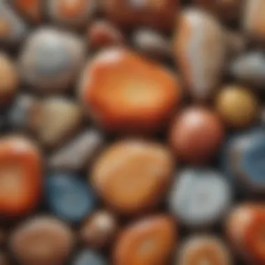A geological illustration depicting the formation process of agates.