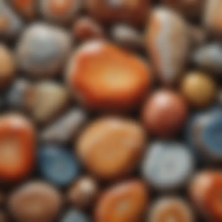 A geological illustration depicting the formation process of agates.