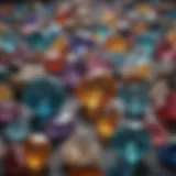 An array of unique gemstones displaying various colors and textures.