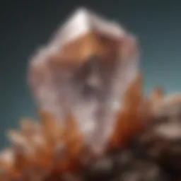 Close-up of a sparkling quartz crystal found in Virginia