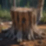Petrified Tree Stump in Enchanted Forest