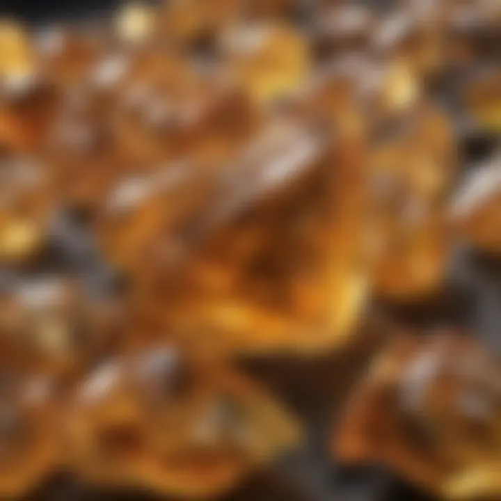 Sparkling Citrine Quartz Crystals in Geological Context