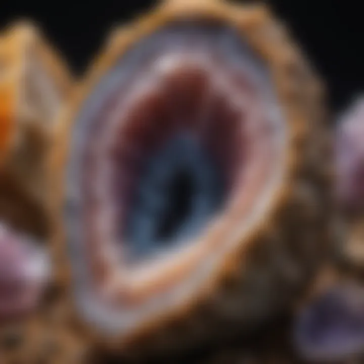 Geode Crystal Formation Close-up