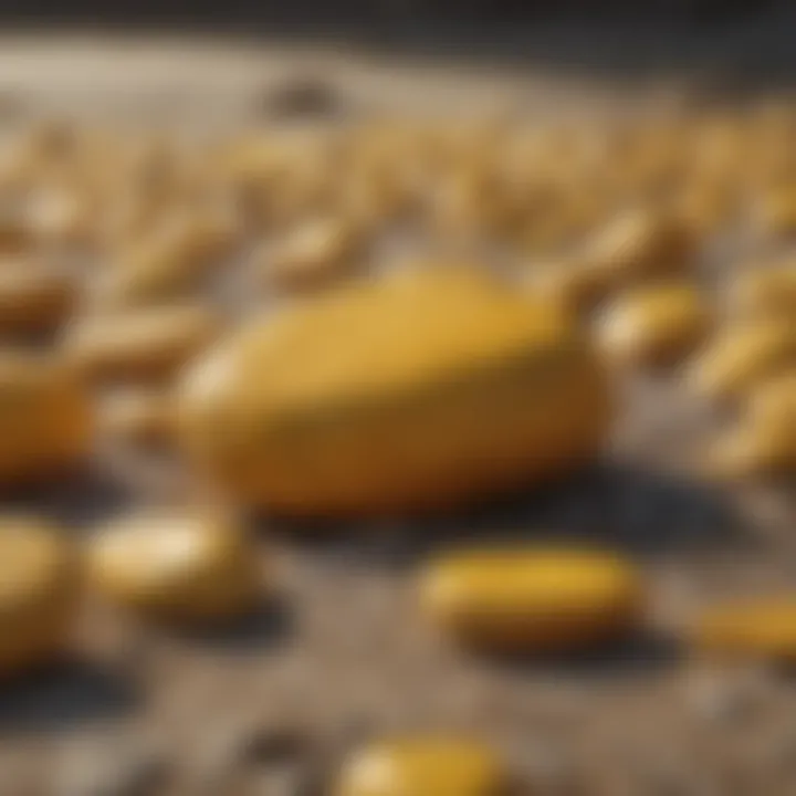 An artistic representation symbolizing the cultural significance of yellow stones across different societies