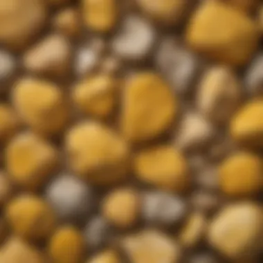 An illustration depicting the geological formation of yellow color stones