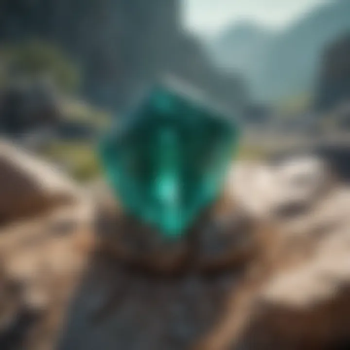 Exquisite Emerald Formation in a Remote Quarry