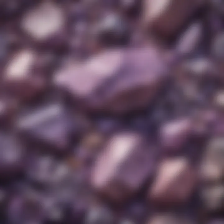 Exquisite Patterns in Purple Quartz Landscape Rock