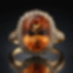 Exquisite Texas Topaz Ring on Luxurious Display