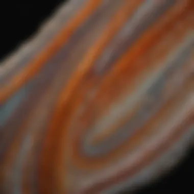 Detailed view of a Fairburn Agate's mesmerizing banding patterns