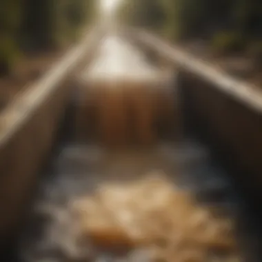 Flowing Water through Sluice Box