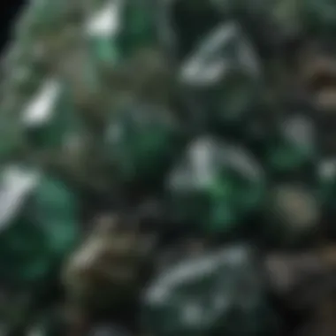 Formation process of dark green rock crystal