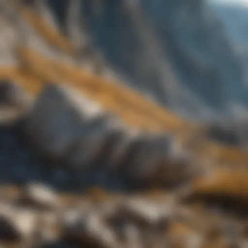 A stunning view of the Swiss Alps showcasing unique geological formations.