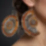 Ancient Fossilized Ammonite Earring