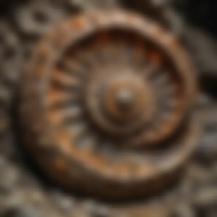 Intricate Chambers of Fossilised Ammonite