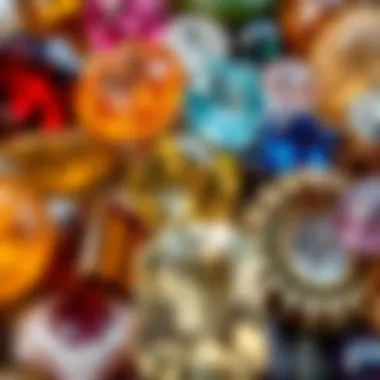Diversity of Gemstones A close-up of various gemstones showcasing their unique colors and textures.
