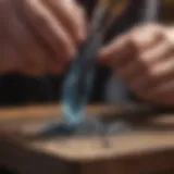 Exquisite gemstone chisel in action