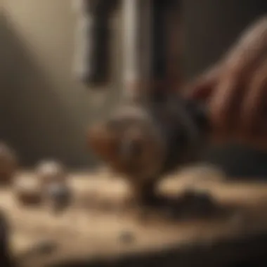 Fossil Extraction Precision Gemstone grinder extracting fossils from sedimentary rock