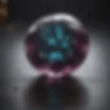 Faceted gemstone being shaped by precision grinder