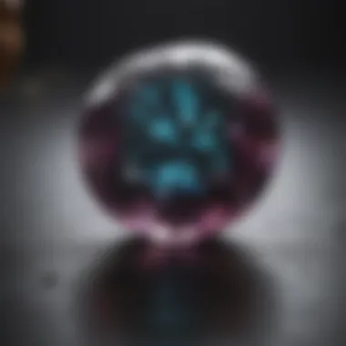 Faceted gemstone being shaped by precision grinder