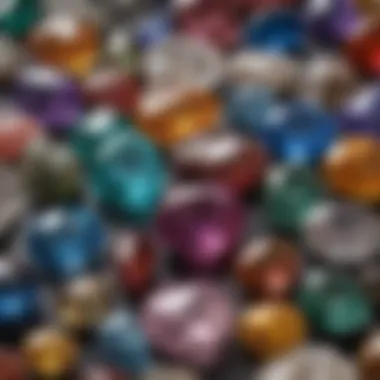 A close-up of various gemstones showcasing their vibrant colors and unique textures.