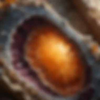 Close-Up of Geode Exterior Texture Geode exterior texture close-up detail
