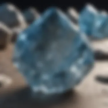 Geological Formation of Light Blue Crystal