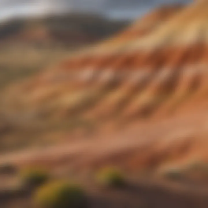 Captivating snapshot of the Painted Hills in Oregon, showcasing the vibrant layers of colorful sedimentary rocks