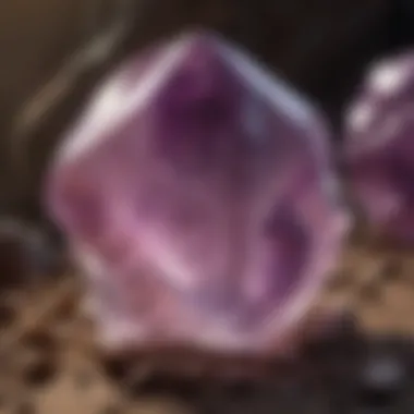 Glowing Purple Quartz in Natural Setting