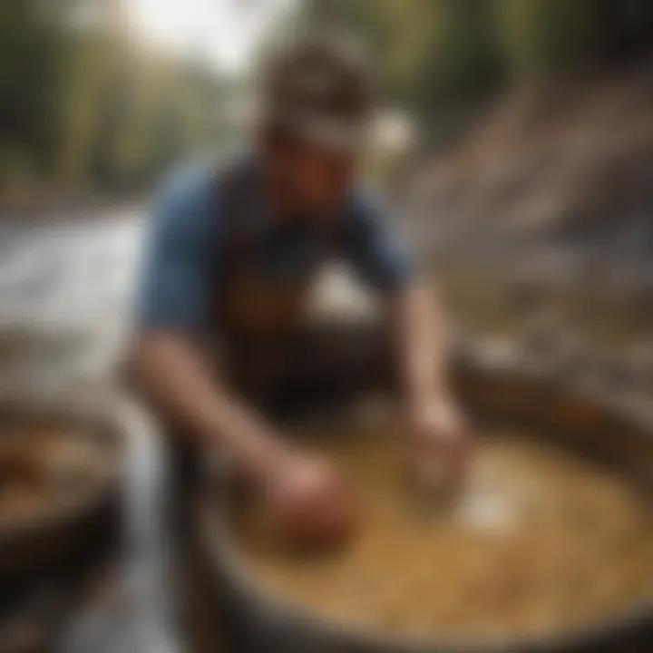 Gold Panning Results from Sluice Box