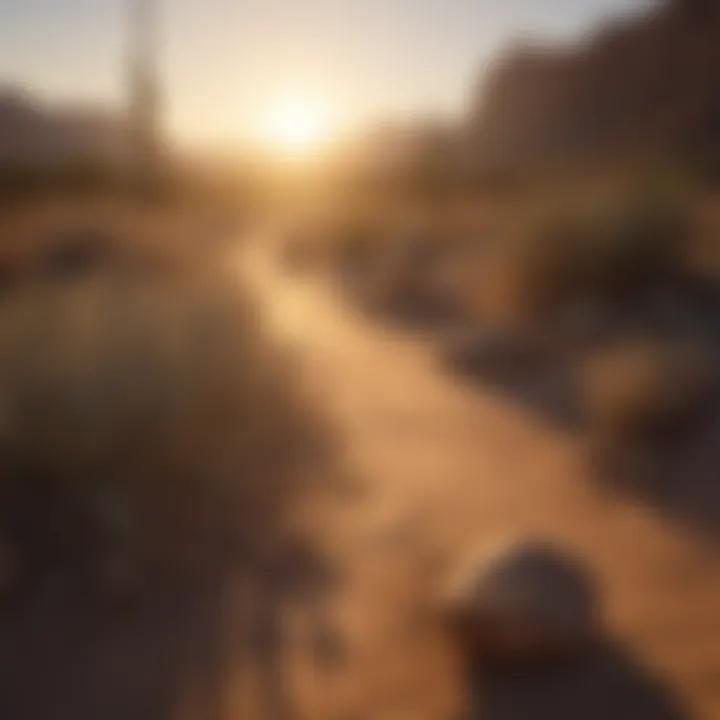 Sunset over Arizona desert landscape