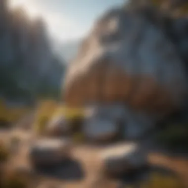 Granite formations in a natural landscape