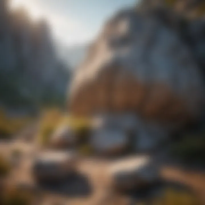 Granite formations in a natural landscape