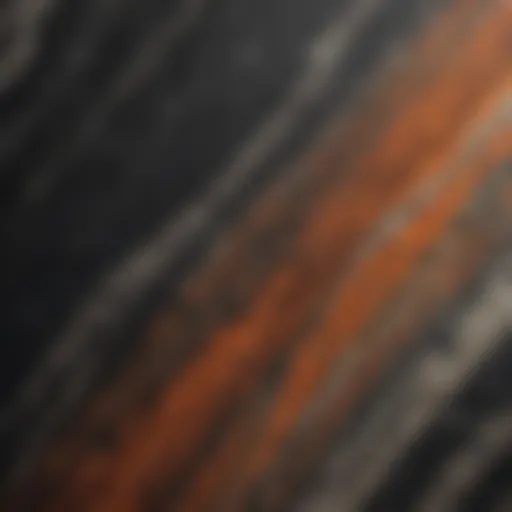 Granite Slab with Marbled Veins