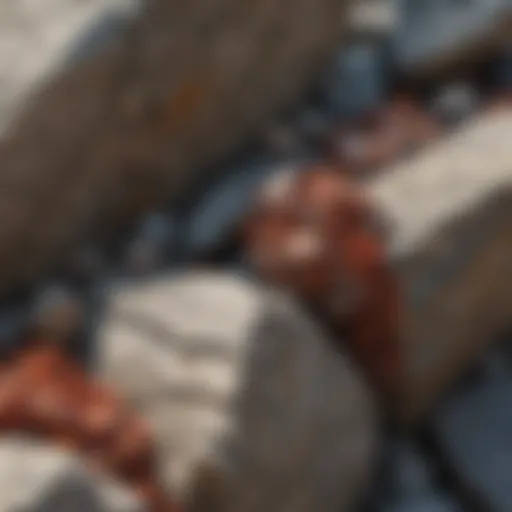 A close-up view of granite showcasing its mineral composition
