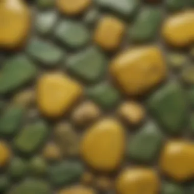 Intricate Patterns of Green Yellow Stone